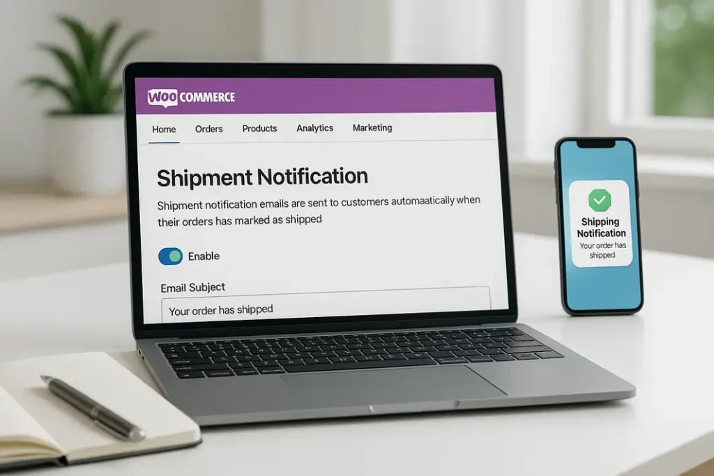 AI tools automating WooCommerce shipment notifications